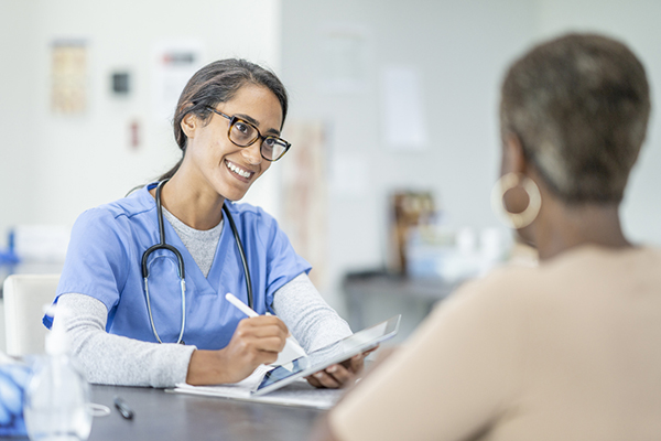 EBO MD healthcare team member in a modern clinic environment